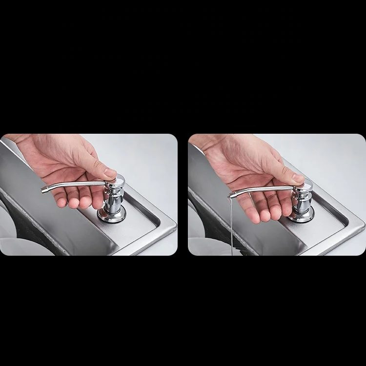 stainless steel bottle manual hand pump kitchen touchless liquid soap dispenser