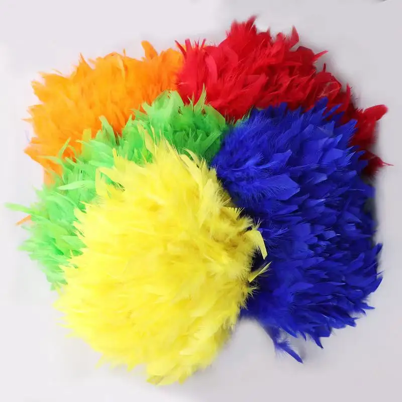 Clothing DIY Wedding Dress Decoration Trimmings Fringe 15cm Natural Turkey Feather Trim