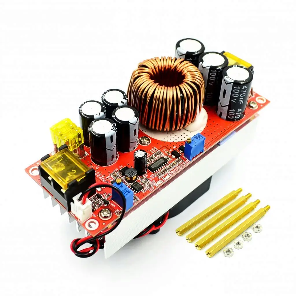 Pcba 1500W DC-DC Step-up Boost Converter 10-60V to 12-90V 30A Constant Current Power Supply Module LED Driver Voltage Power