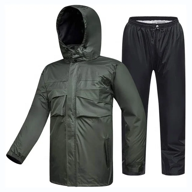 Raincoat Suit Waterproof Long Breathable Men Women Rain Coat Hooded Outdoor Motor biker Rain Cover