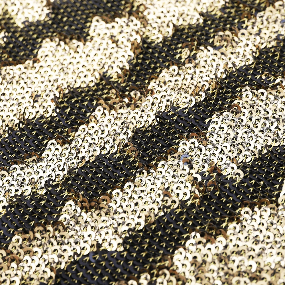Wholesale 3mm Round Flat All Over Overlap Flip Reversible Light Gold Sequin Fabric