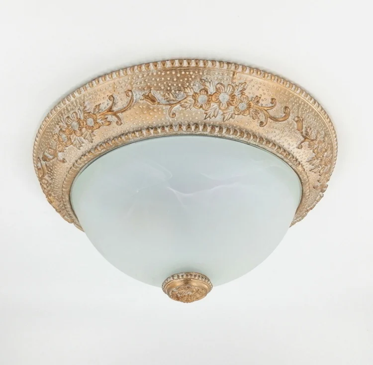 
Sales promotion E27 light living room resin material ceiling light white base lamp ceiling 