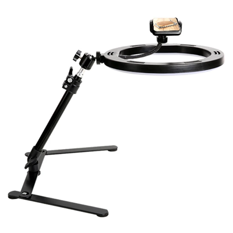 Smart Phone Video Vlog Live Stream Tripod Holder Selfie Photography Tripod Stand Live Stream Phone LED Ring Light Desktop Stand
