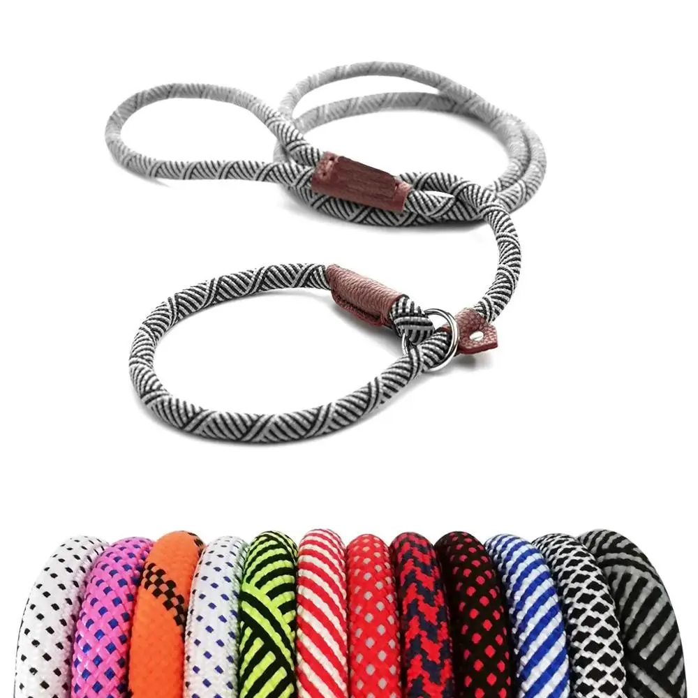 Amazon hot-selling  high quality dog leash mountain rope slip lead rope leash for walking hiking