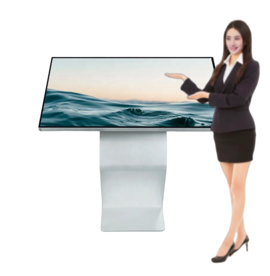 21.5  Inch  Interactive Lcd Panel Floor Standing Digital Information Display All In One Pc Touch Screen