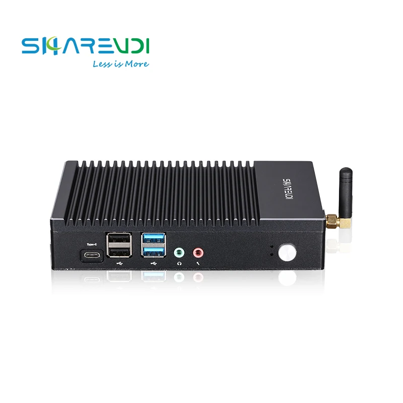 Quad Core Fanless Pc Mini AMD A6 1450 CPU DDR3 6*USB VGA HD-MI Support Dual Display Win10 Win11 Linux Industrial Mini PC
