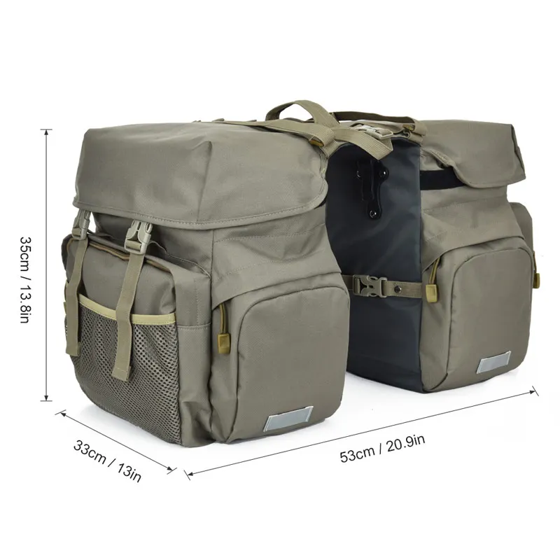 Large capacity waterproof saddle bike trunk bag waterproof bicycle pannier bag with rain cover
