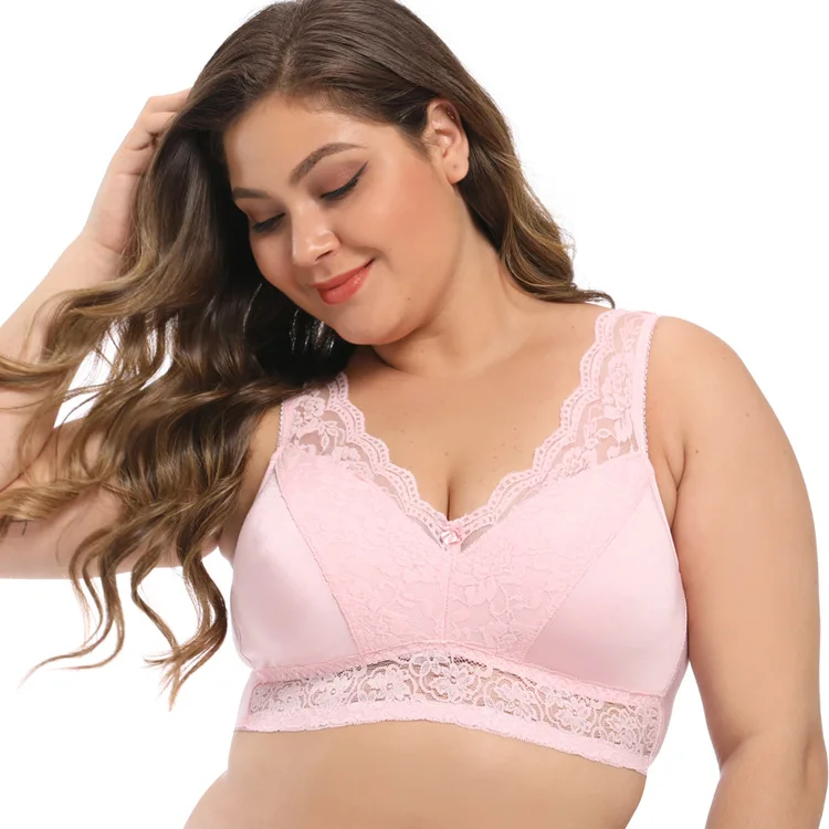 Plus Size Multifunctional Vest Lace Bra Invisible Seamless Push up Bra Underwear Full Coverage for Women Wirefree