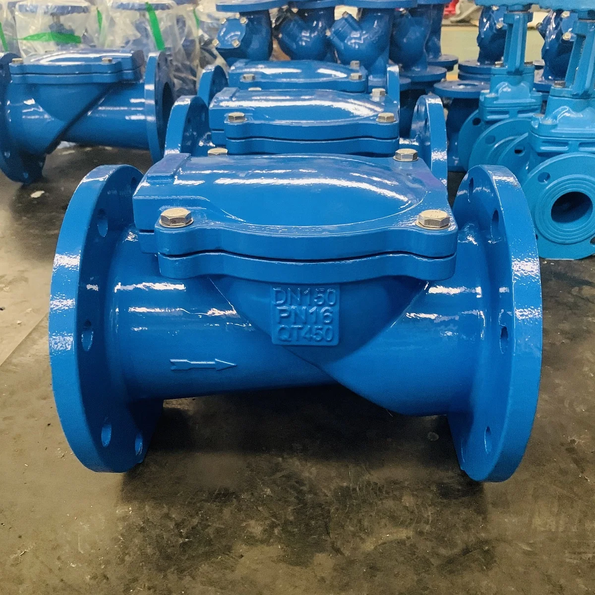 Обратный клапан из ковкого чугуна с резиновой заслонкой, клиновидный обратный клапан