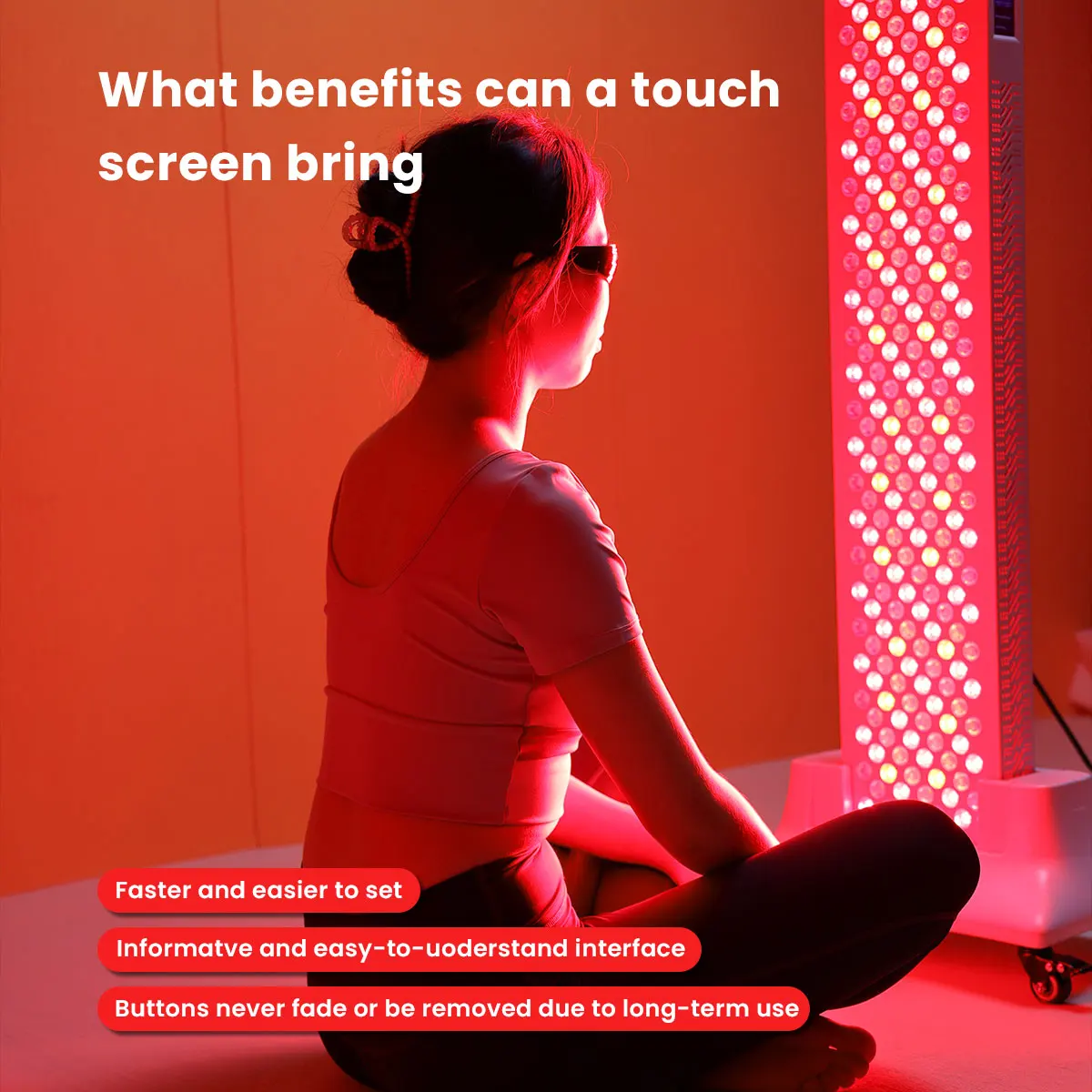 IDEATHERAPY Customized Professional RL300 Touch Screen Full Body 630nm 660nm 820nm 850nm Led Red Light Therapy Panel