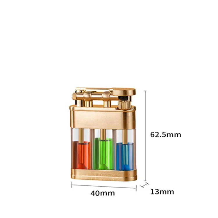 New transparent oil silos vintage kerosene lighter retro Grinding wheel gift lighter