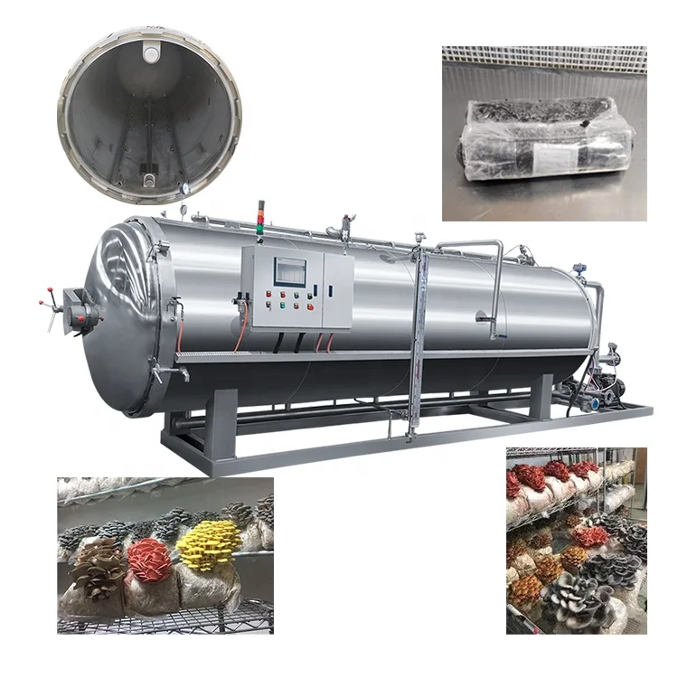 horizontal industrial sterilizer autoclave sterilizer machine mushroom substrate sterilizer