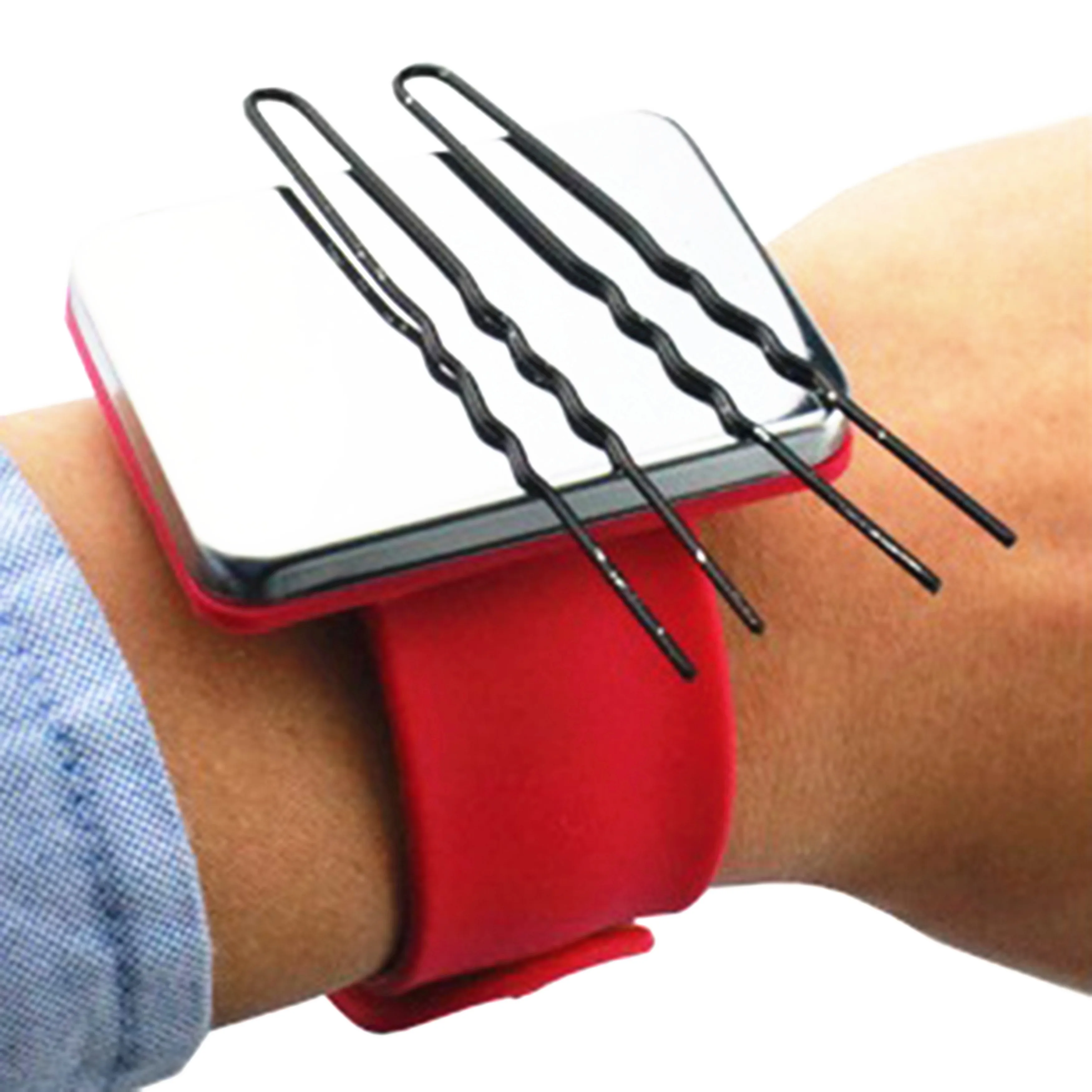 Top Selling Barber Accessories Tools Hair Clip Suction Rubber Magnetic Wrist Band Magnet Slap Bracelet