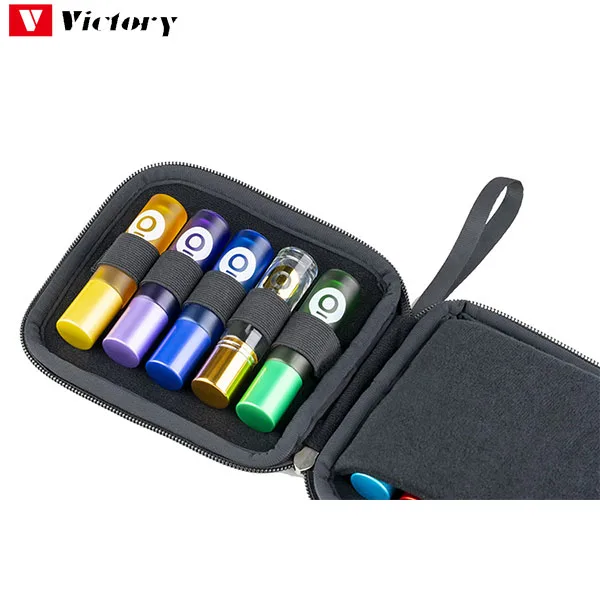 2022 Simple design neoprene protective hold 10pcs 10ml bottle essential oil roller pouch with a webbing handle to carry