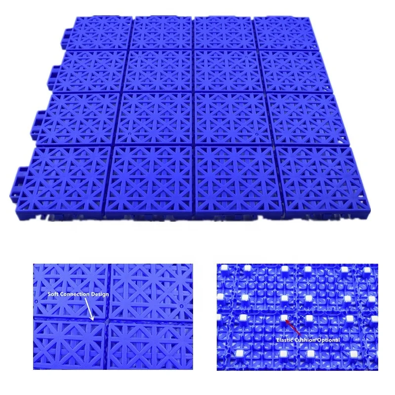 Slip resistance interlocking sports flooring tiles sport court tiles for outdoor and indoor multi sports basketball court