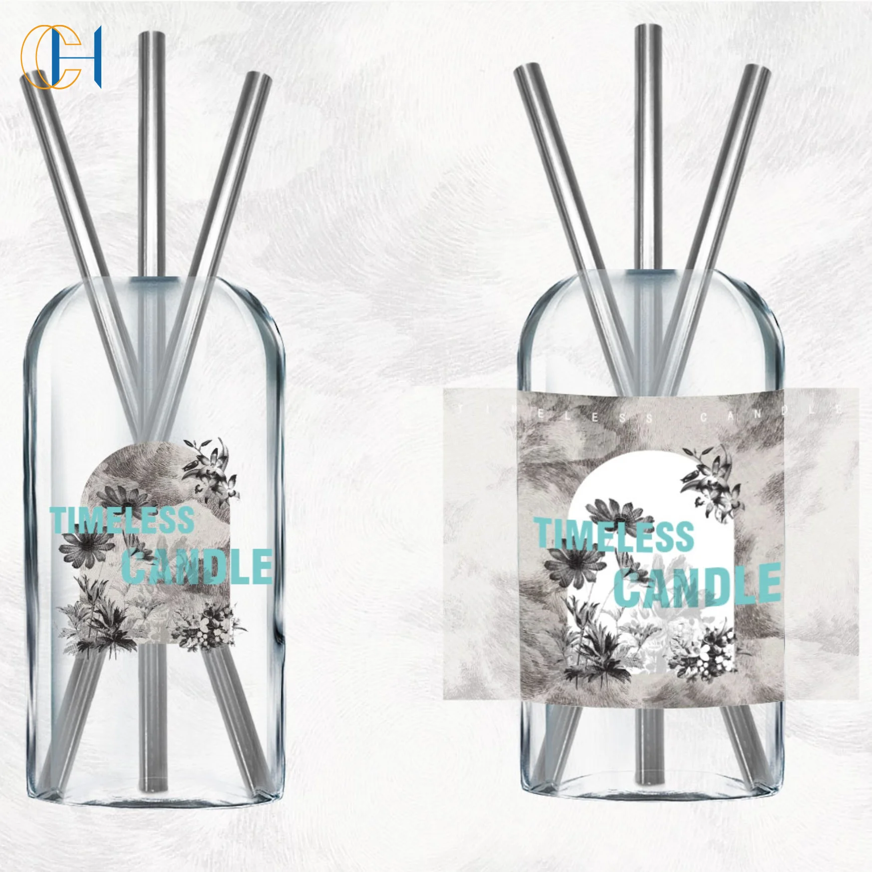 2024 C&H Everlasting Candle Luxury Fiberglass Burning Mineral Oil Timeless Candle Jars with Customized Package