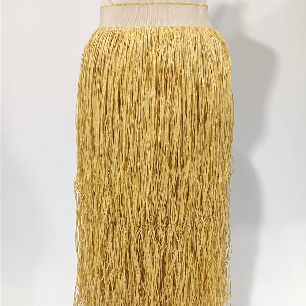 Hawaii Women Hula Girl Dance Triple Layers Plastic Grass Skirt Party Dress for Festival Performance Costume