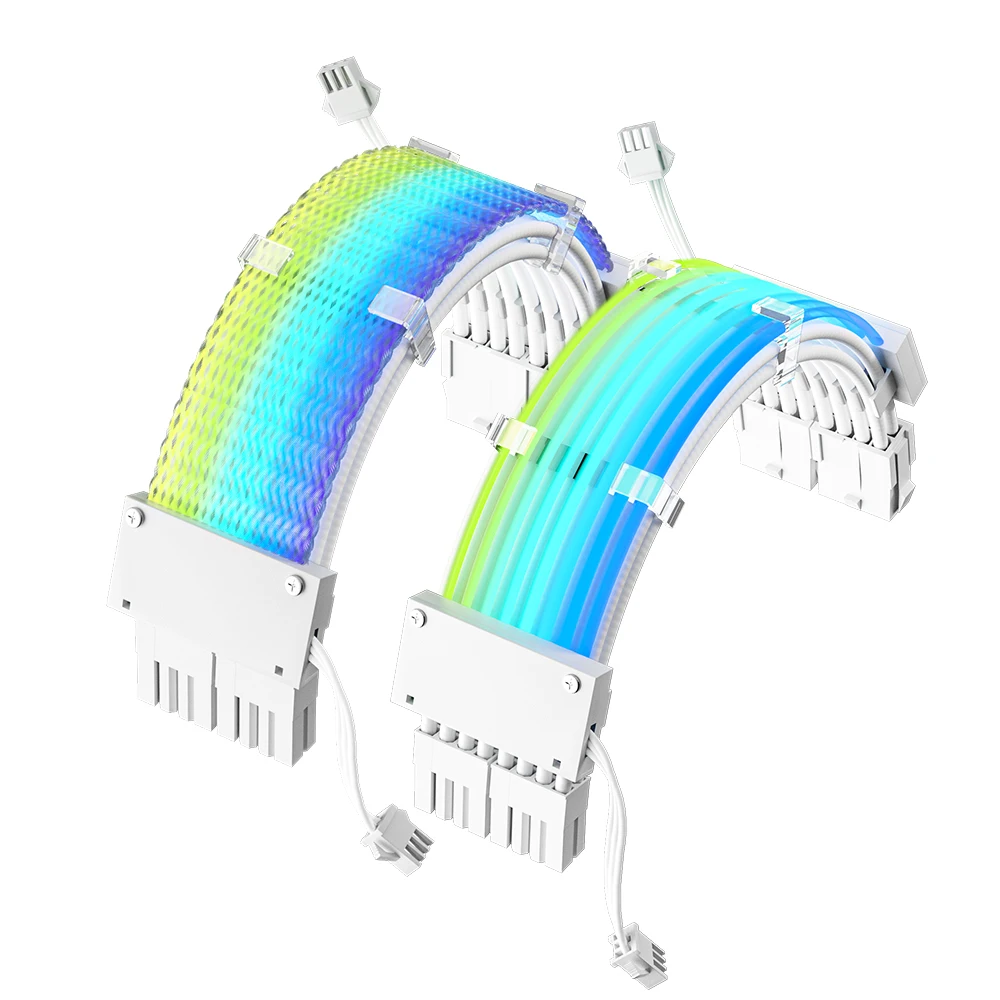 PSU Extension Cable Neon Line Cable RGB Led Strip Light Extension Cable for Gaming PC Computer Extension Cord