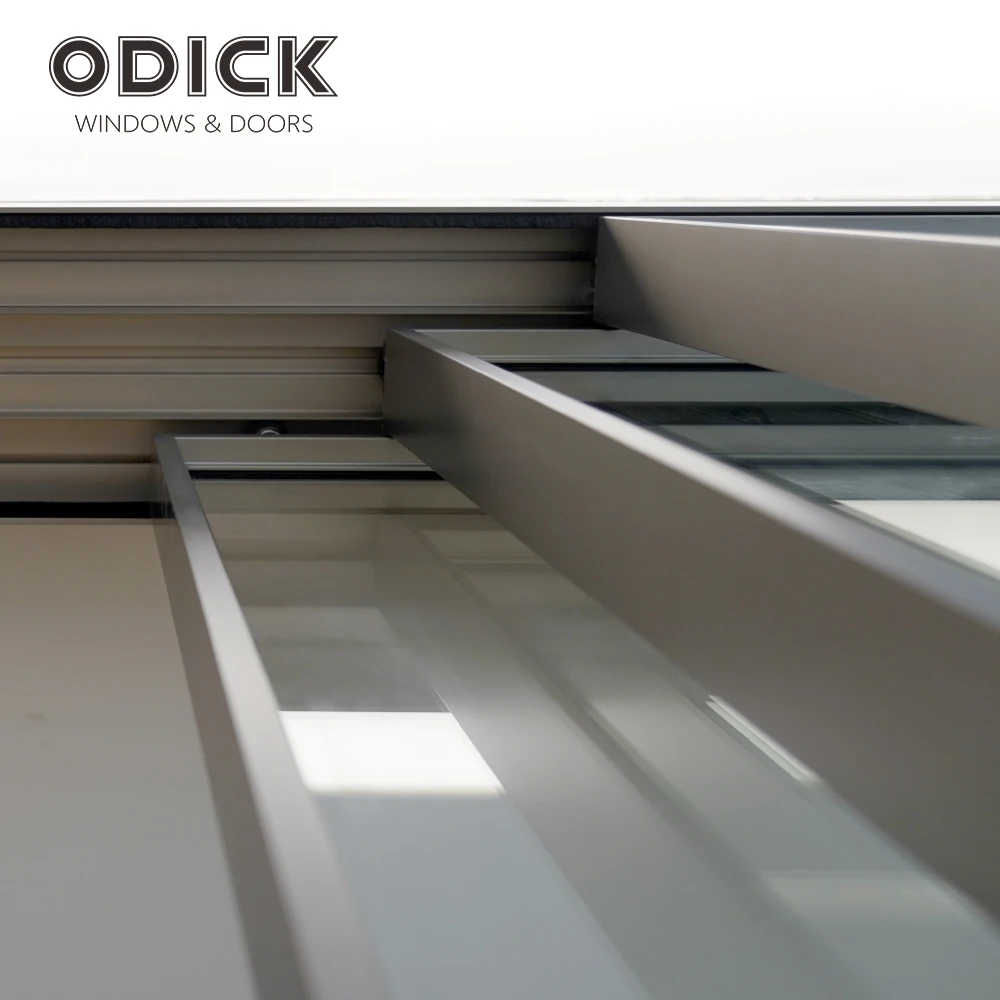 ODICK aluminum doors and windows modern interior sliding door partition sound insulation  glass sliding aluminium french door