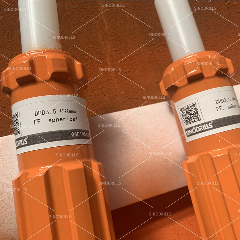 Sinodrills DTH Drill Button Bit DHD3.5 90mm Rock Drilling Tool Button Bits