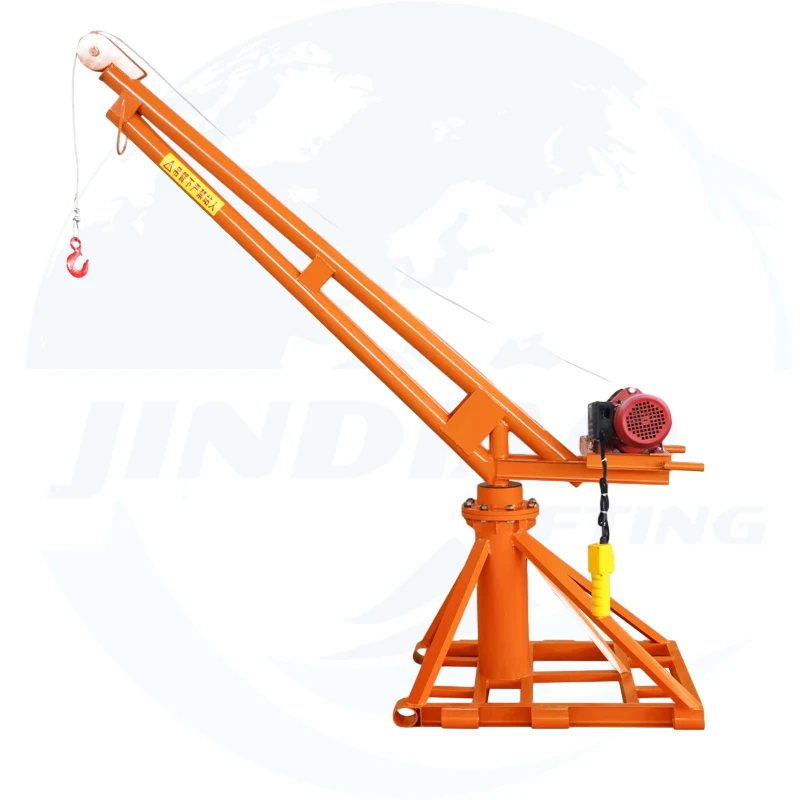 Hand Operation Mobile Mini Crane 300 kg 500 kg 1000 kg Portable Small Lift Floor Crane