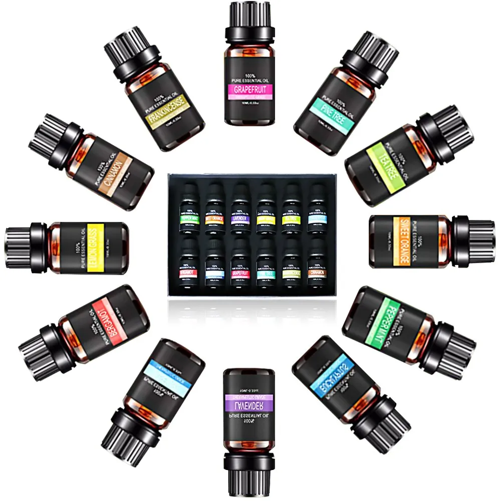 6/12 Premium Grade Fragrance 100% massage  Essential Oil gift set aromatherapy oils