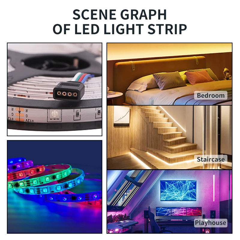 Оптовая продажа IP65 Водонепроницаемая наружная Светодиодная лента 5 м SMD5050 RGB с управлением приложением алюминиевый корпус печатной платы 12 В 1 SMD2835 UL сертифицированный