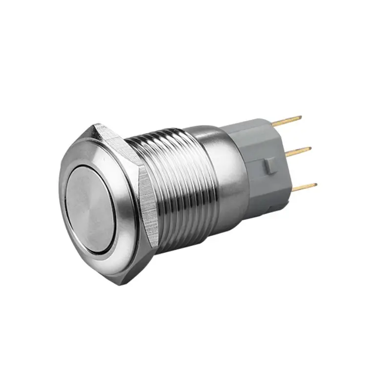 16mm thread diameter piezoelectric switch waterproof IP67 anti damage metal button switch