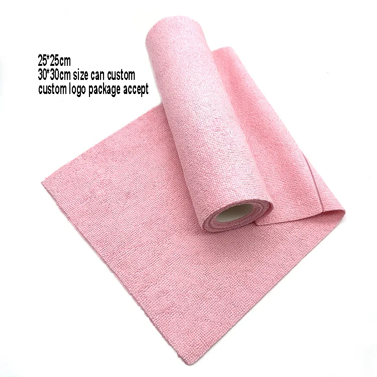 Custom Microfiber Dishcloth Disposable Hand Tear Convenient Dishcloth Absorbent Dustproof Cleaning Cloth Roll For Home Kitchen