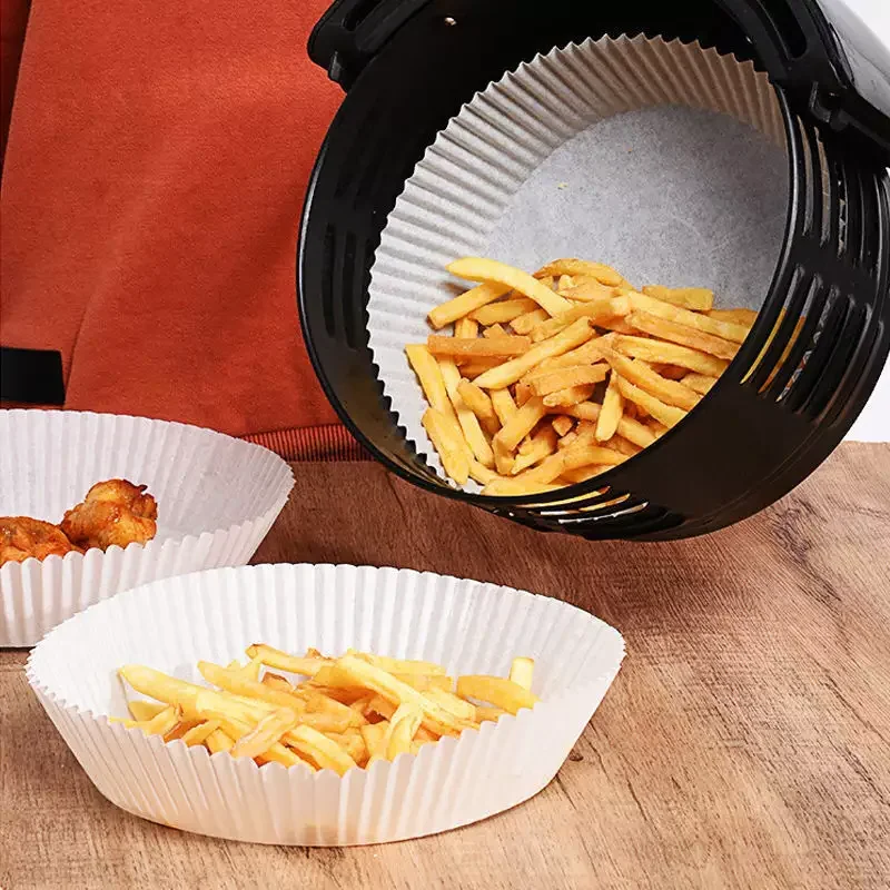 Custom Disposable Kraft Food Box Grade Greaseproof And High Temperature Resistant Air Fryer Liner Paper For Baking Cookies