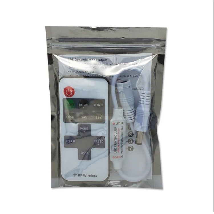  DC5-24V 12В/144 Вт 24В/288 11Key LED Мини RF беспроводной Одноцветный контроллер с разъемом постоянного