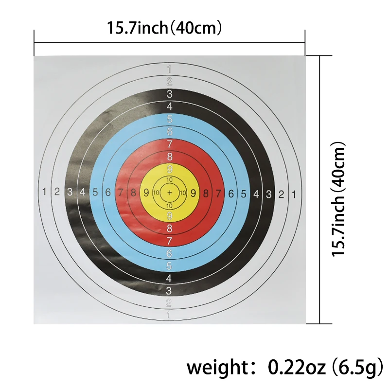 Archery Target Paper for Arrow Bow Shooting Hunting Practice 10 pieces of 40cm diameter target paper bow and arrow shooting trai