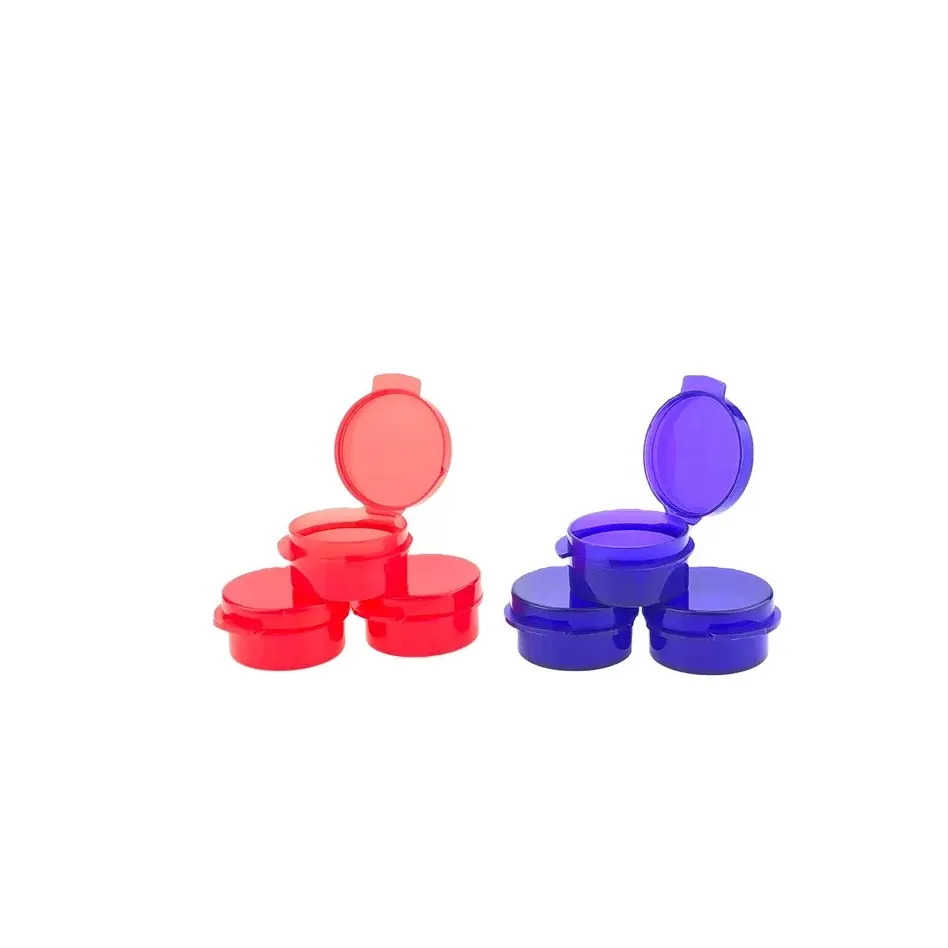 Hot Sale 3g 5g 10g Plastic Jars with Hinged Lid Flip Top for Cosmetic Containers