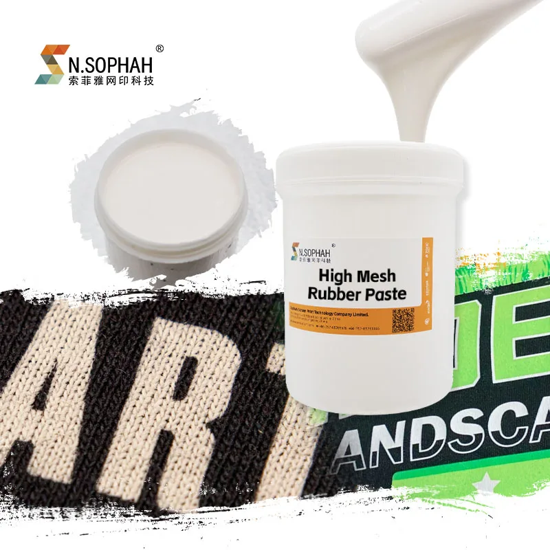 Super Soft T Shirt Printing Good Elasticity Screen Printing High Mesh Rubber Paste
