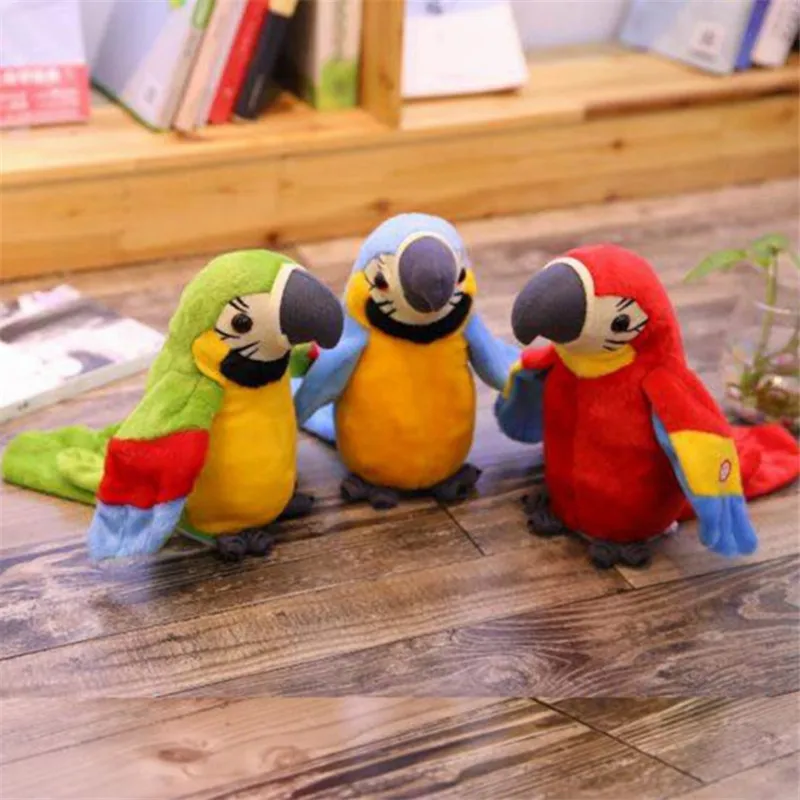 Parrot Squeaker Pet Soft Stuffed Plush Toy with Cotton Covering.Handcrafted, Decorative Fluffy Toy for small medium big Dogs