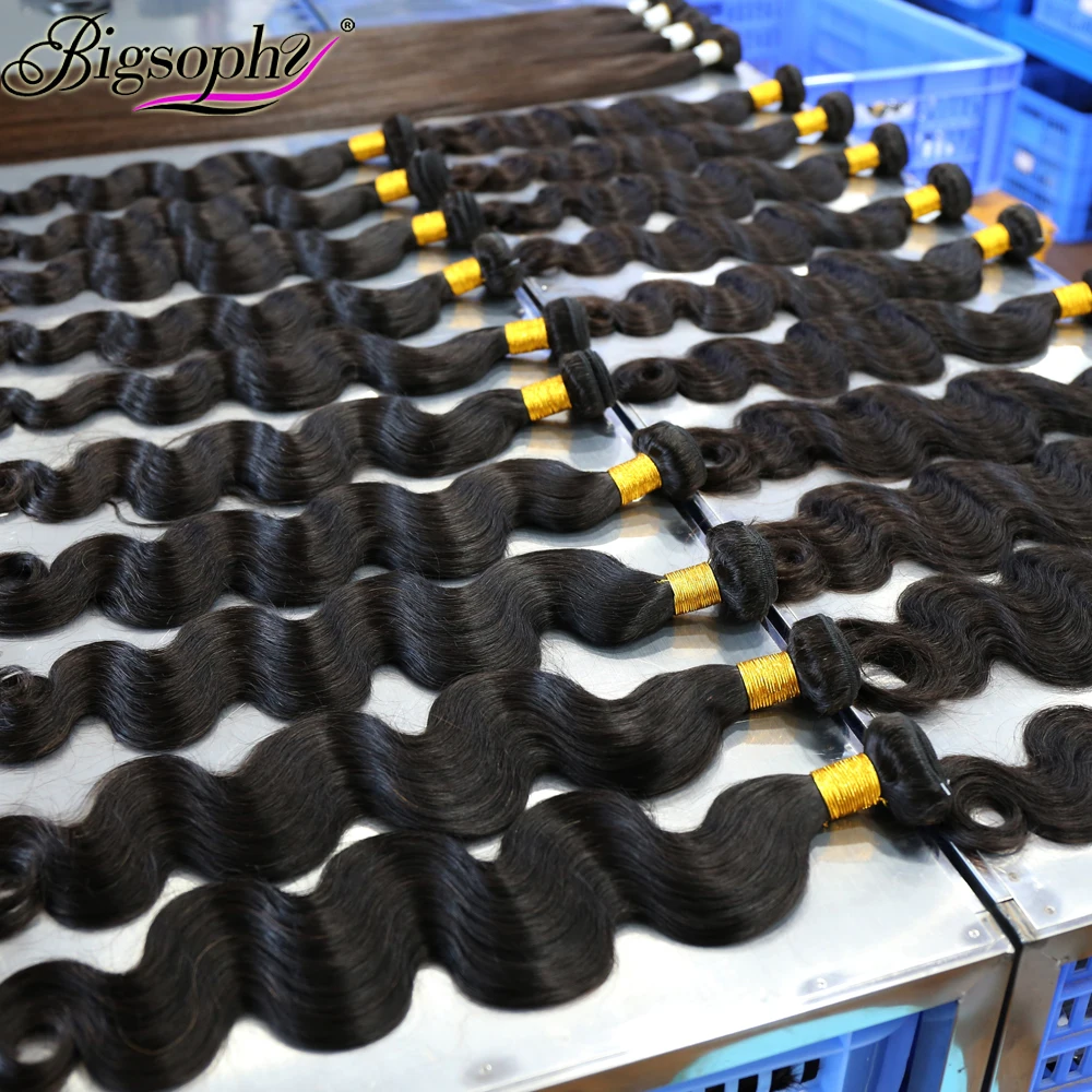 High Quality Unprocessed 12A Human Hair Bundles 100% Human Hair Extensions Brazilian Long 40 Inch Wavy Hair Bundles