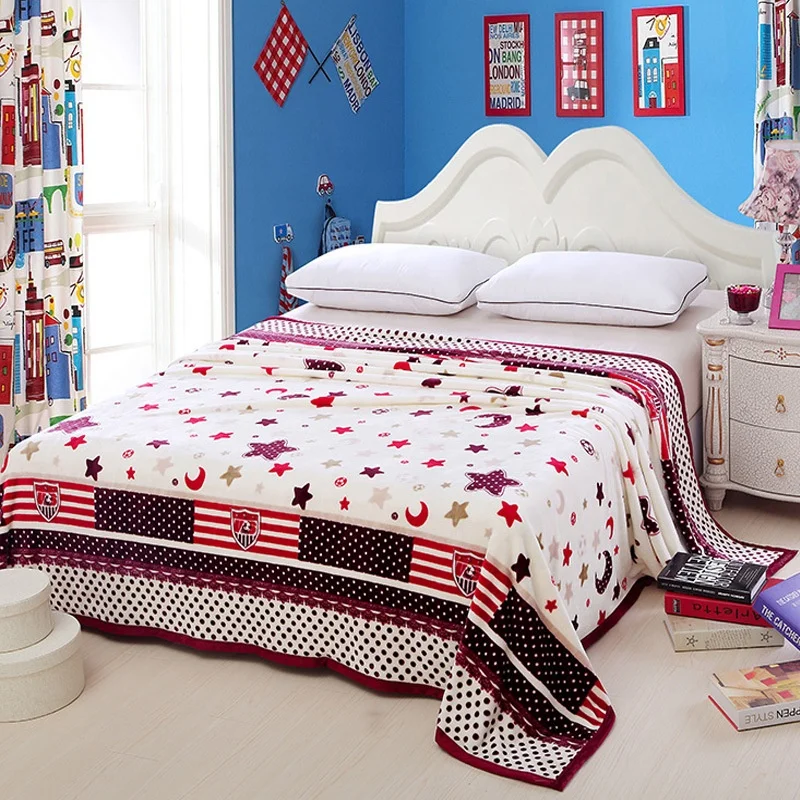 multi style printed colorful high quality soft flannel blanket
