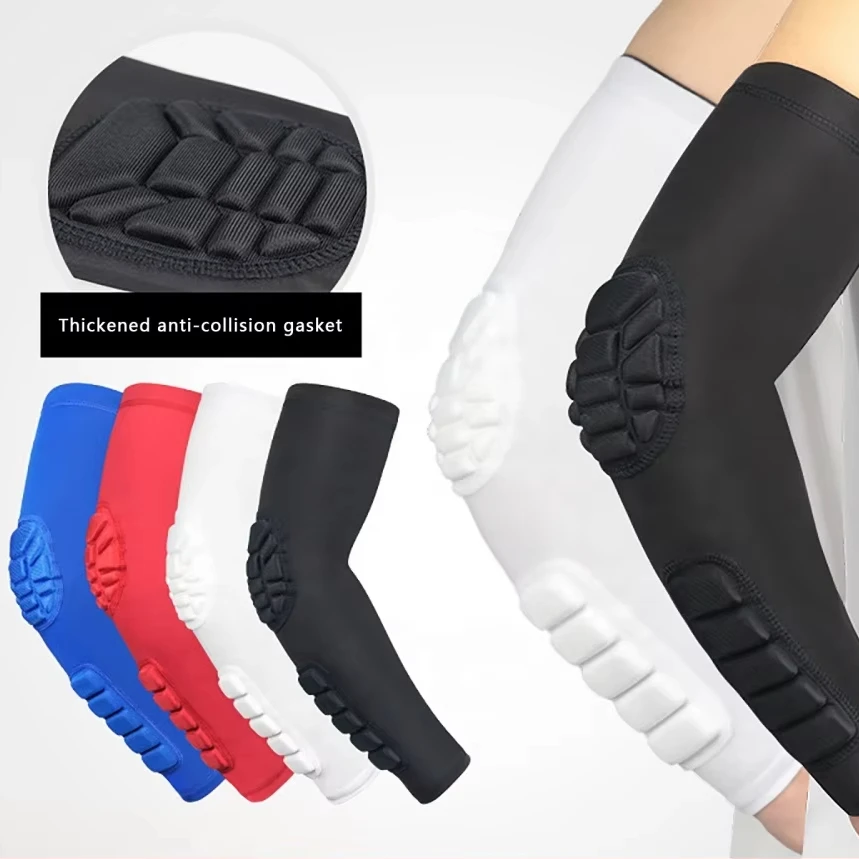 Sport Elbow Pads Elastic Basketball Arm Sleeve Crash Proof Honeycomb Elbow Support Elbow Pad