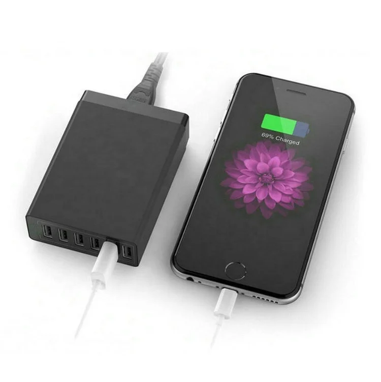 Multi-function 6 USB Home Charger Station 6 Ports HUB Mobile Phone Desktop Quick Charging Station With CE FCC ROHS Certificate