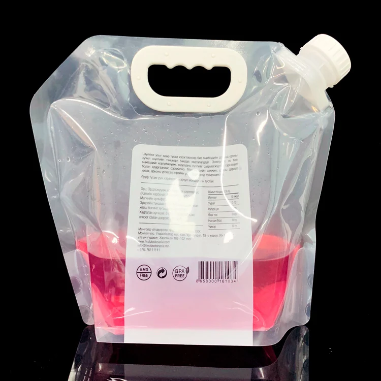 Large Capacity 3 Liters Plastic Drinking Alkaline Water Bags