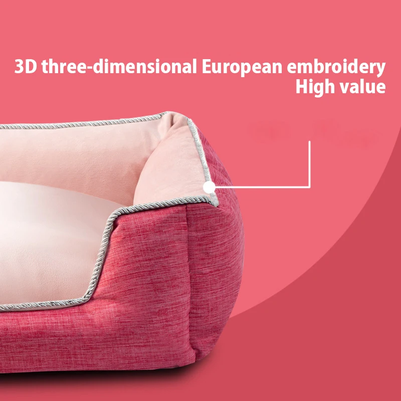 2022 factory custom dog pet sleeping bed  rattan fluffy cat pet bed sofa washable memory foam pet dog bed