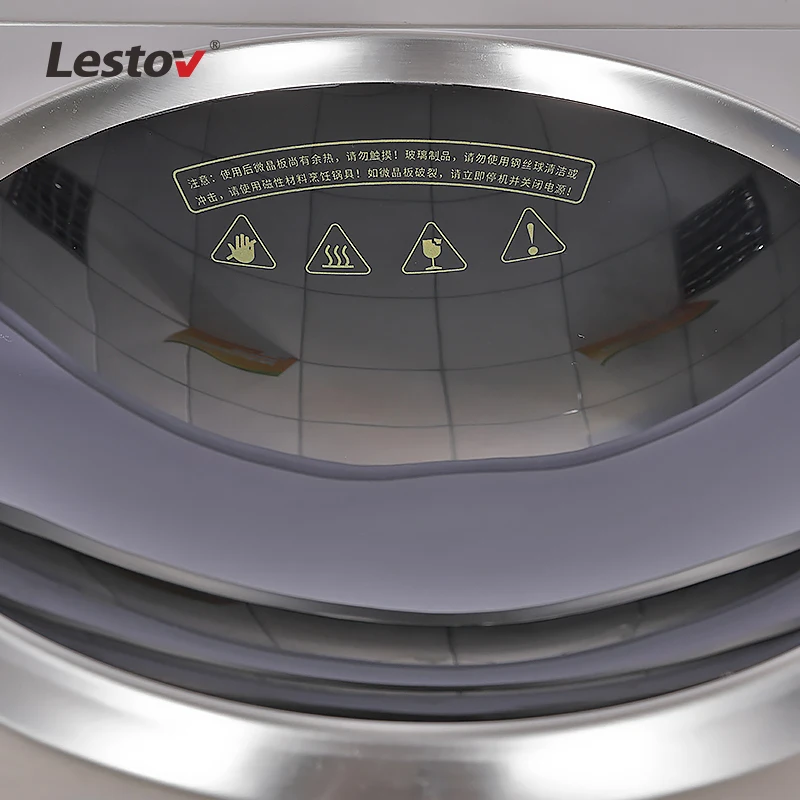 5000W induction cooker wok stove concave plate glass ceramic induction cooktop with wok