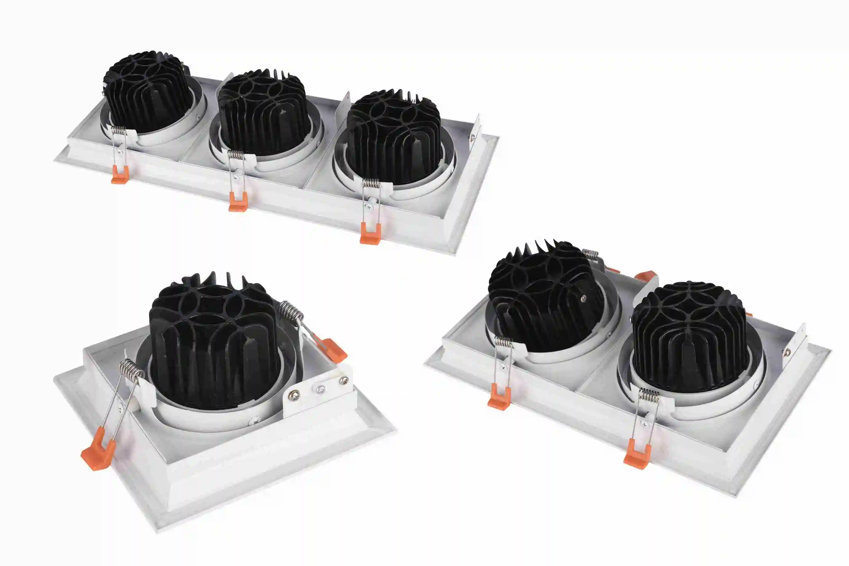 
Commercial AR90 lighting supplier 3 head recessed cob 3x20W grill light 