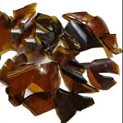 High Quality Amber Coffee Brown Bottle Glass Sheet Chunk Glass Cullet