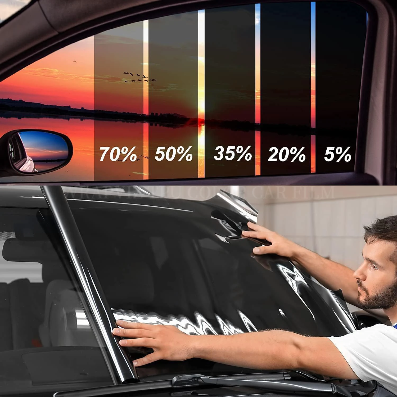 Wrapwiz CR35 Glass Window Solar Control Tint Film Safety Security Window pet Film 1.52*30m car Glass Protective film