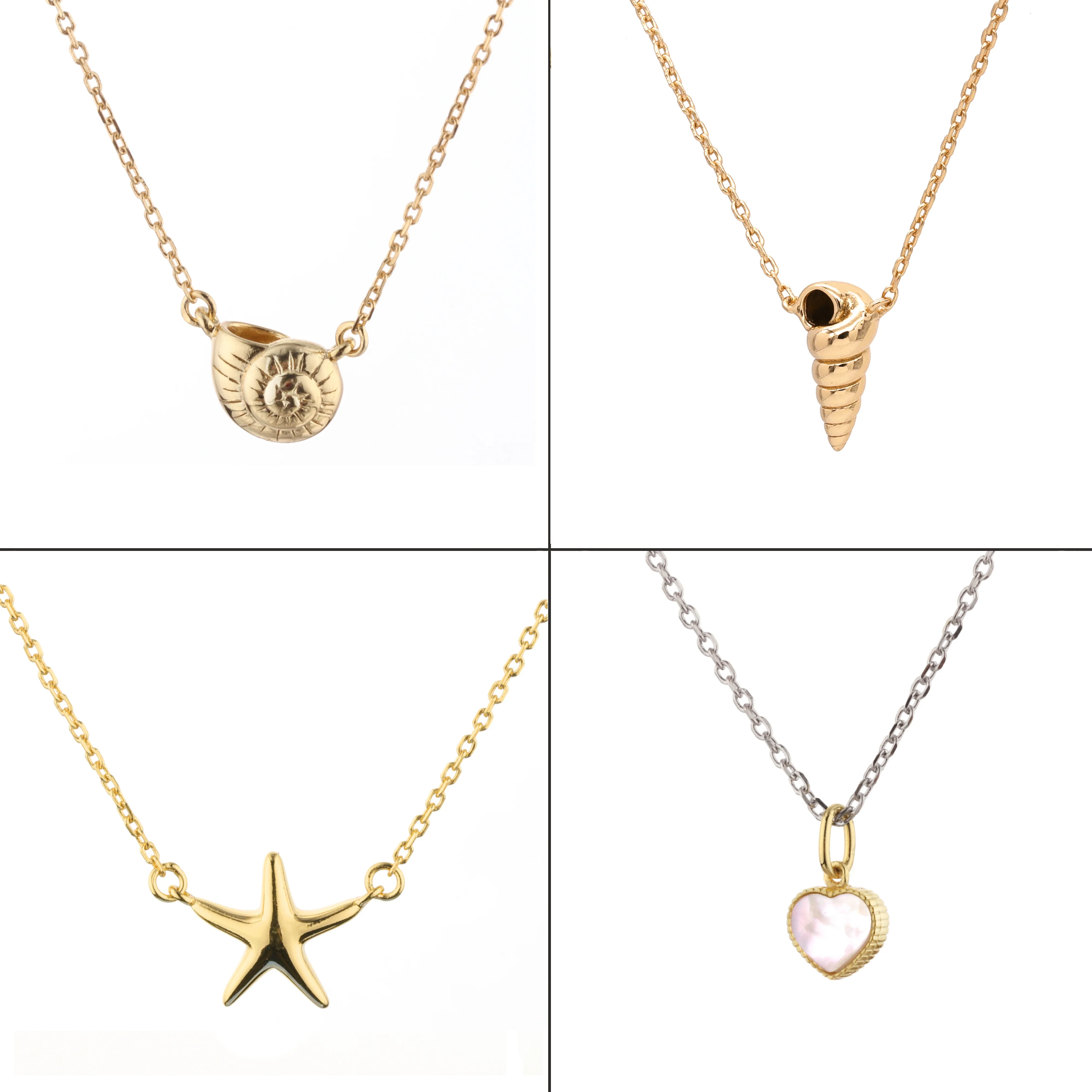 Gold Vermeil Necklace 925 Sterling Silver Jewelry Gold Plated Jewelry Pendant Necklace Women Jewelry Sets