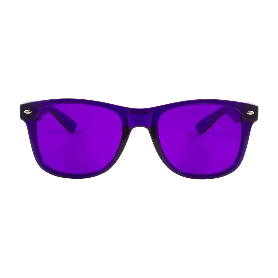 Color Light Therapy Chakra Healing Glasses,Colored Lens Mood-boosting Chromotherapy Glasses,Ultimate Colour Fashion Sunglasses