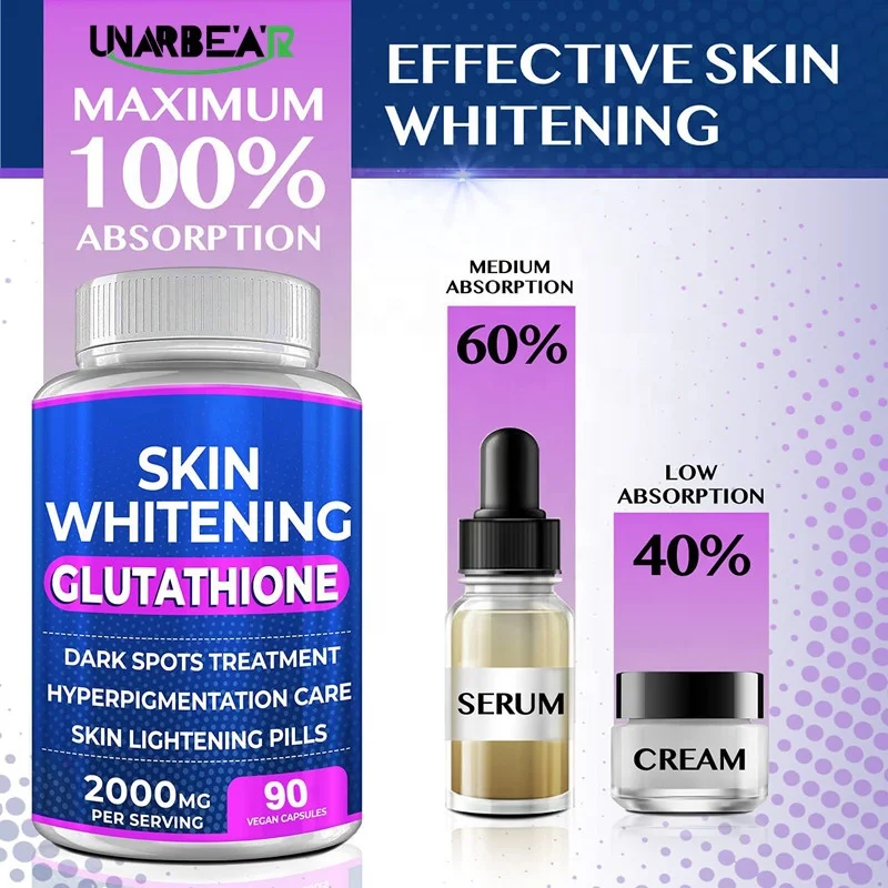 OEM whitening glutathione capsule 10000mg skin whitening supplements for face