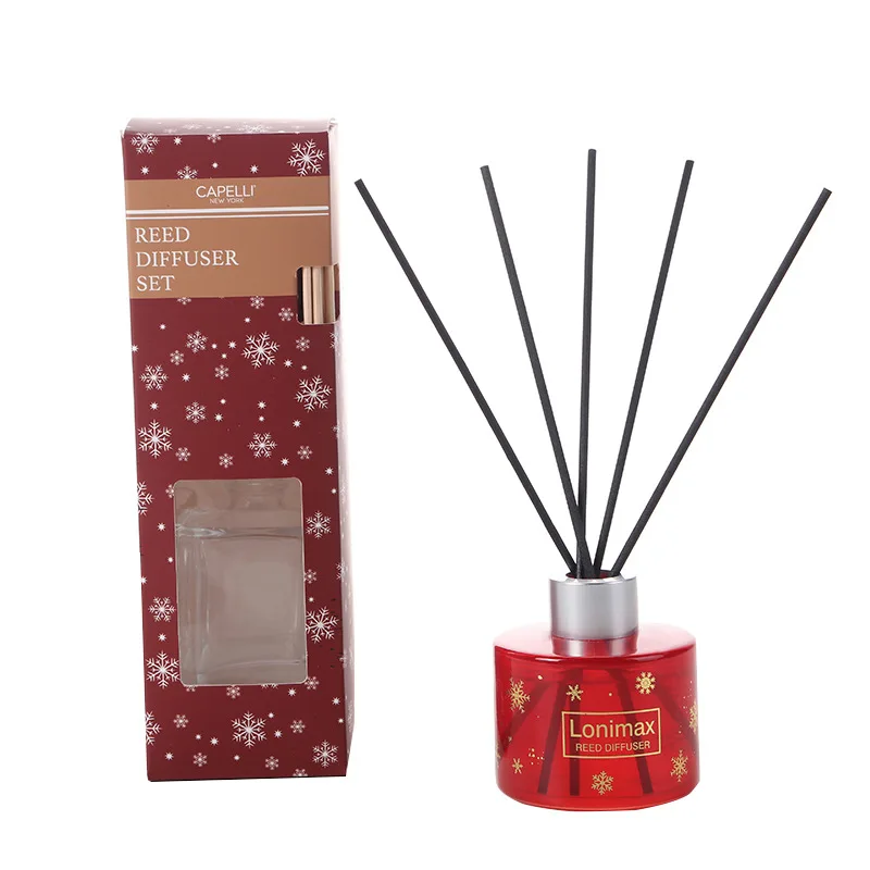 No Fire Deluxe Incense Smoked Christmas Custom Candles With Vanilla Essential Oil Gift Rattan Indoor Hotel Air Fragrance Agent