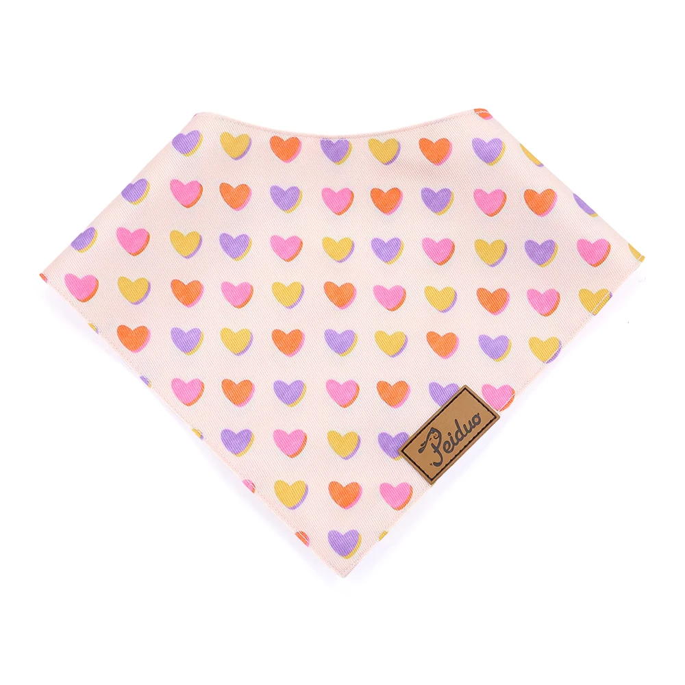 wholesale pet V cut  triangle polyester printed customized scarf dog bandana and headband dog bandana and scrunchie